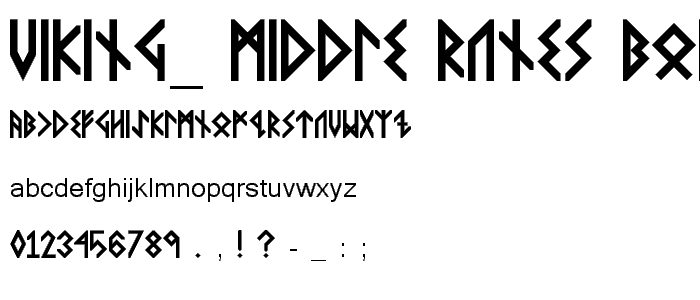 VIKING_ MIDDLE Runes Bold Regular font